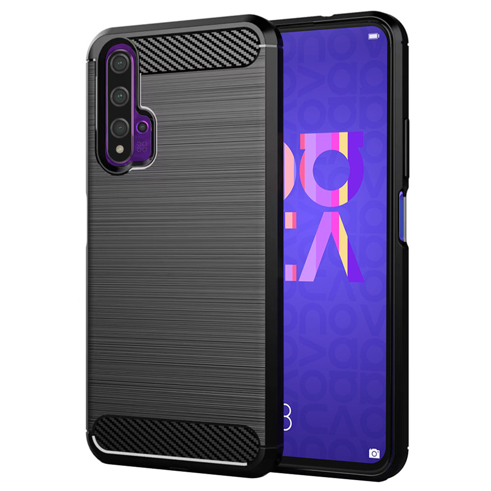Techsuit - Carbon Silicone - Huawei nova 5T / Honor 20 - Black