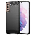 TechSuit Husa de protectie Techsuit Carbon Silicone compatibil cu Samsung Galaxy S21 Plus 5G, Negru