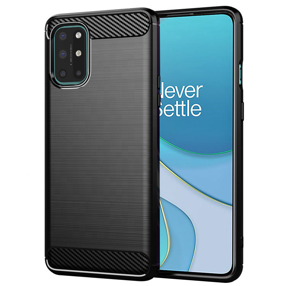 TechSuit Husa de protectie TechSuit Carbon Silicone compatibil cu OnePlus 8T, Negru