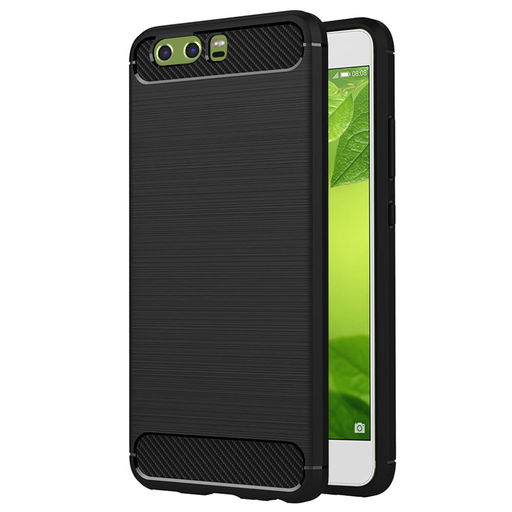 Techsuit - Carbon Silicone - Huawei P10 - Black