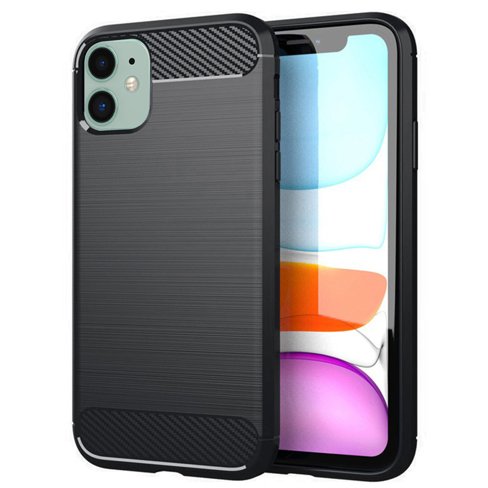 Techsuit - Carbon Silicone - iPhone 11 - Black