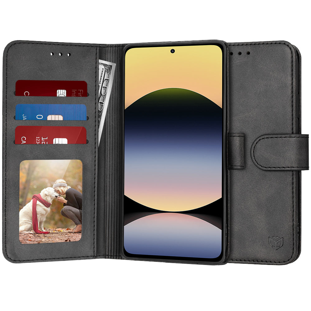 Techsuit - Diary Book - Xiaomi Redmi Note 14 4G (Regional) - Black