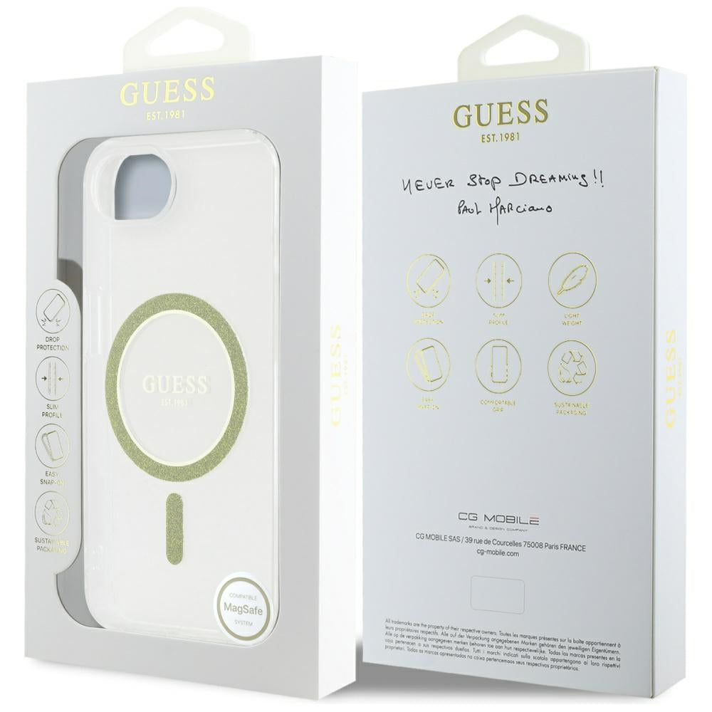 Guess - IML Glitter Circle MagSafe (GUHMPSE4HFGERET) - iPhone 16e / iPhone 17e - Clear
