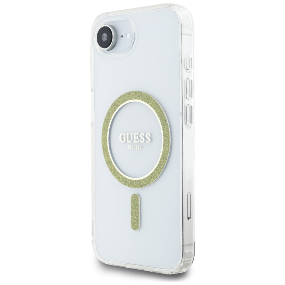 Guess - IML Glitter Circle MagSafe (GUHMPSE4HFGERET) - iPhone 16e / iPhone 17e - Clear