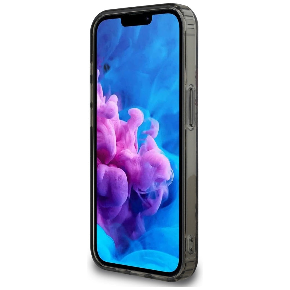 Husa pentru iPhone 16e / iPhone 17e - Guess IML Flowers MagSafe (GUHMPSE4HFWBRCEK) - Black
