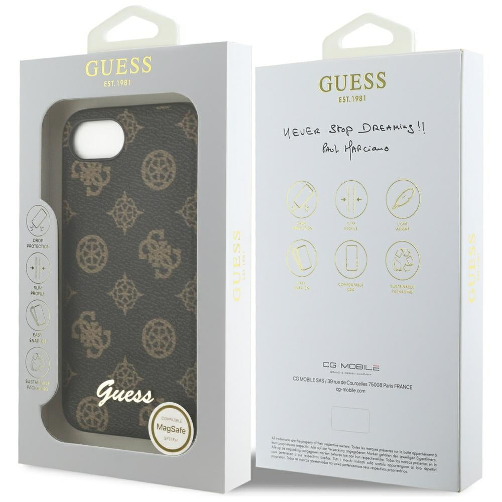 Guess - Peony Script MagSafe (GUHMPSE4PGPYSK) - iPhone 16e / iPhone 17e - Black