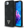 Guess - Peony Grained Hot Stamp Triangle Logo MagSafe (GUHMPSE4PGBTMK) - iPhone 16e / iPhone 17e - Black