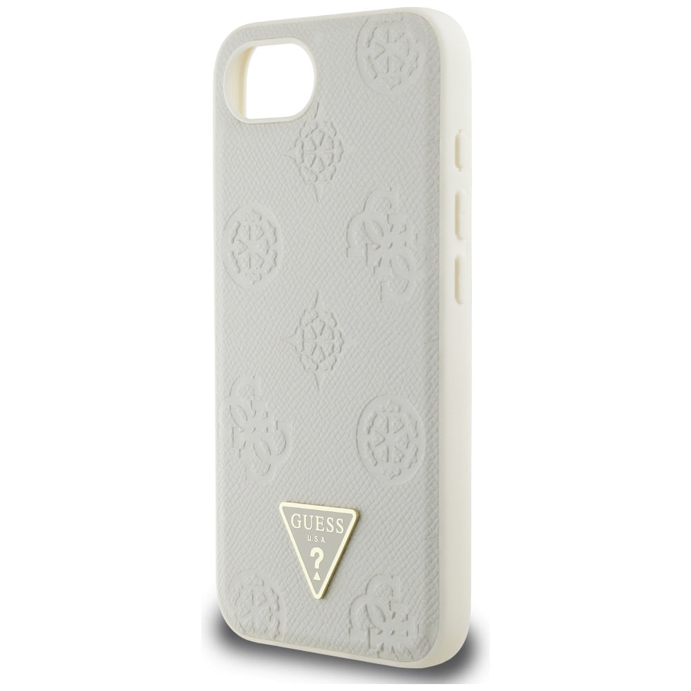 Guess - Peony Grained Hot Stamp Triangle Logo MagSafe (GUHMPSE4PGBTME) - iPhone 16e / iPhone 17e - Beige