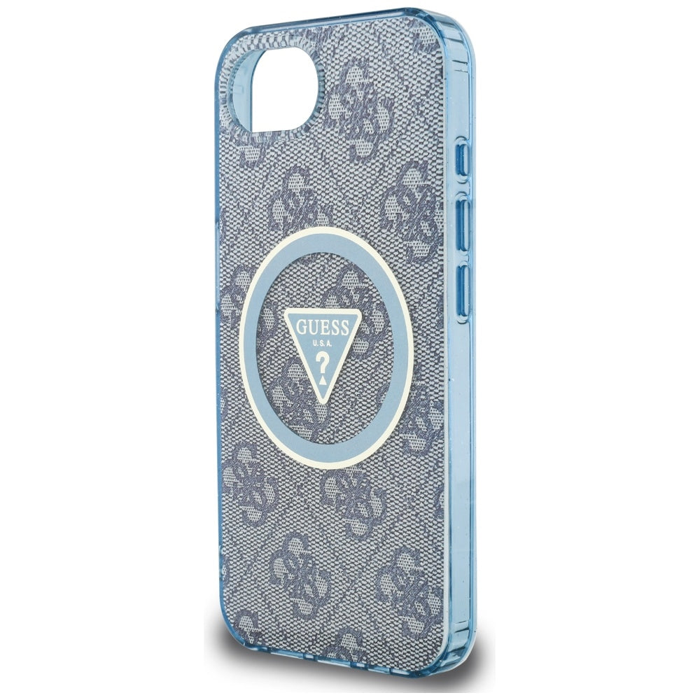 Guess - IML Metal Glitter 4G Circle Triangle MagSafe (GUHMPSE4HG4PRTGB) - iPhone 16e / iPhone 17e - Blue