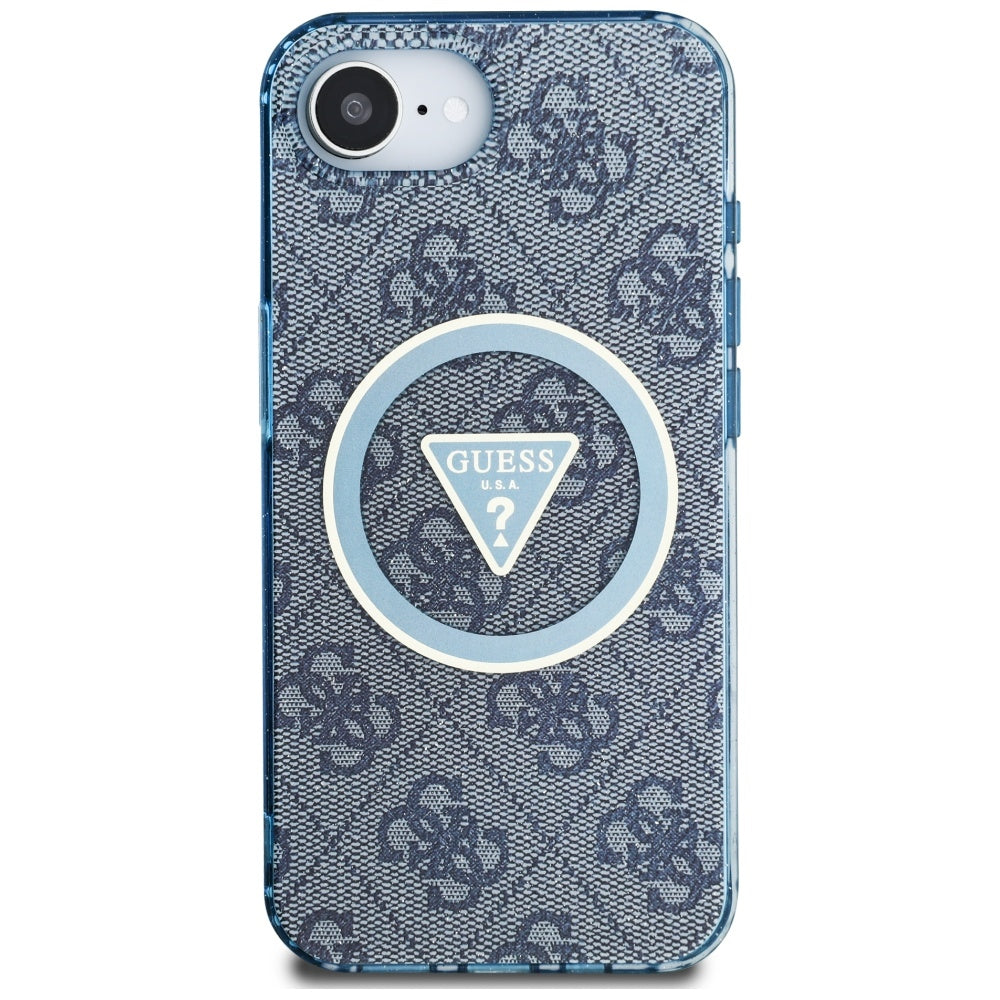 Guess - IML Metal Glitter 4G Circle Triangle MagSafe (GUHMPSE4HG4PRTGB) - iPhone 16e / iPhone 17e - Blue