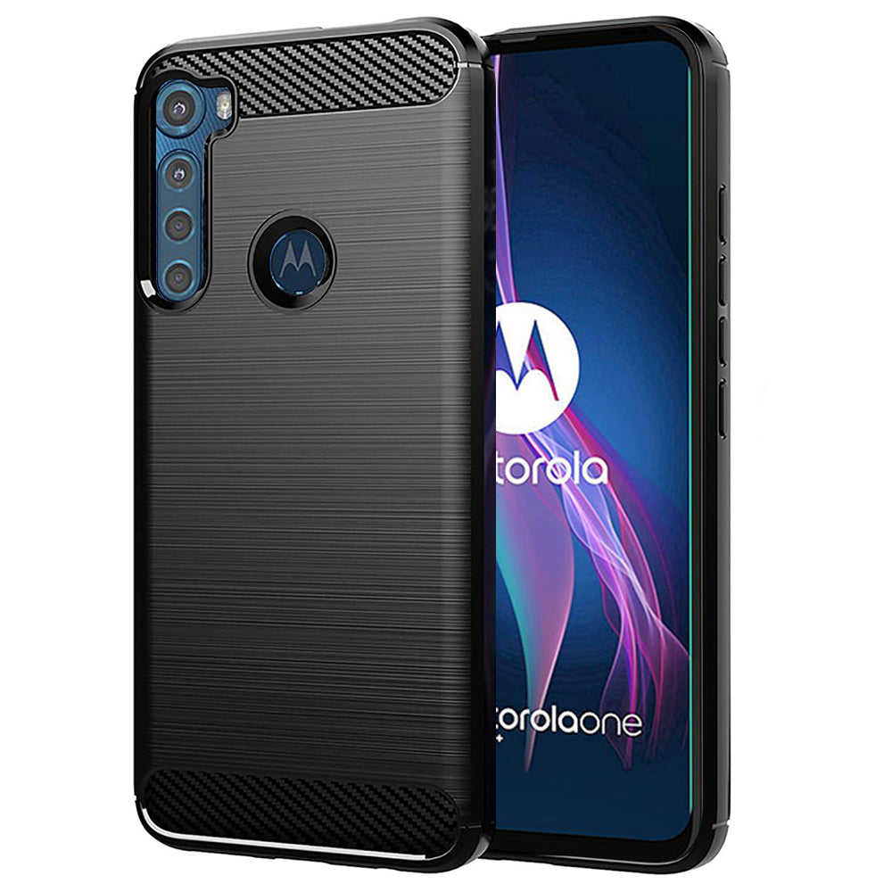 Techsuit - Carbon Silicone - Motorola One Fusion Plus - Black