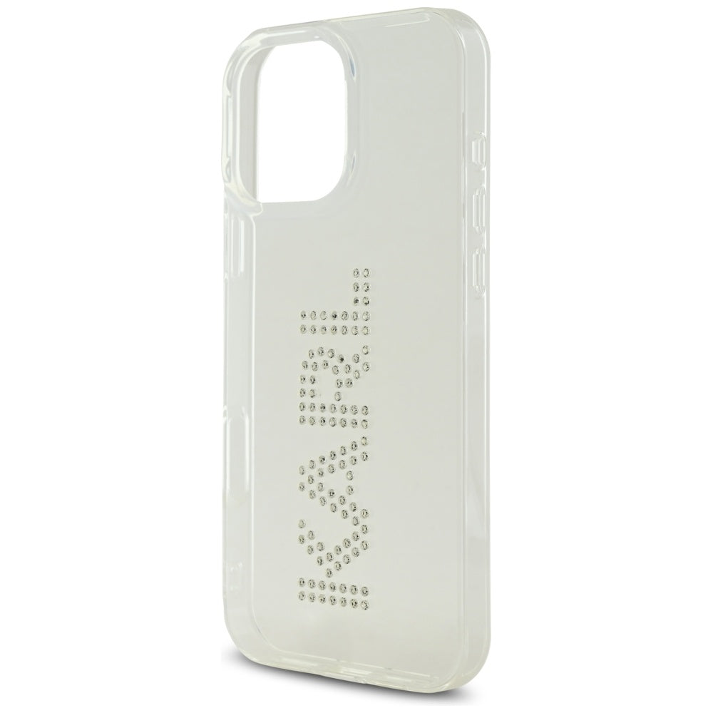 Karl Lagerfeld - IML Rhinestones (KLHCP16LHKLSTDCT) - iPhone 16 Pro - Transparent Logo