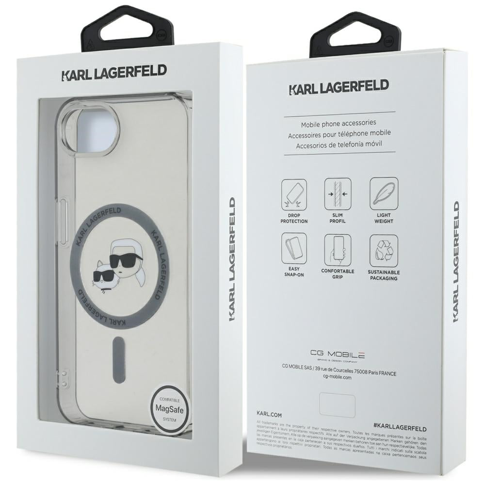 Karl Lagerfeld - IML MagSafe (KLHMPSE4HLSKCK) - iPhone 16e / iPhone 17e - Metal Karl&Choupette Head