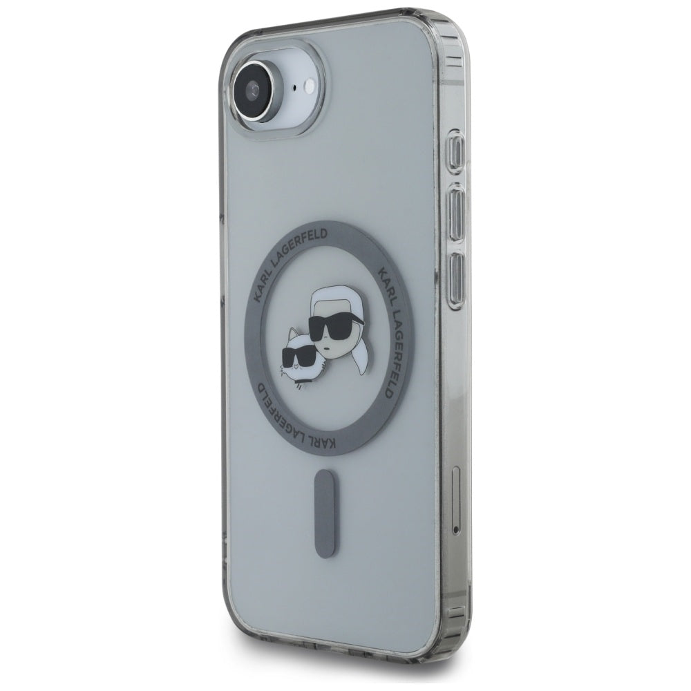 Karl Lagerfeld - IML MagSafe (KLHMPSE4HLSKCK) - iPhone 16e / iPhone 17e - Metal Karl&Choupette Head