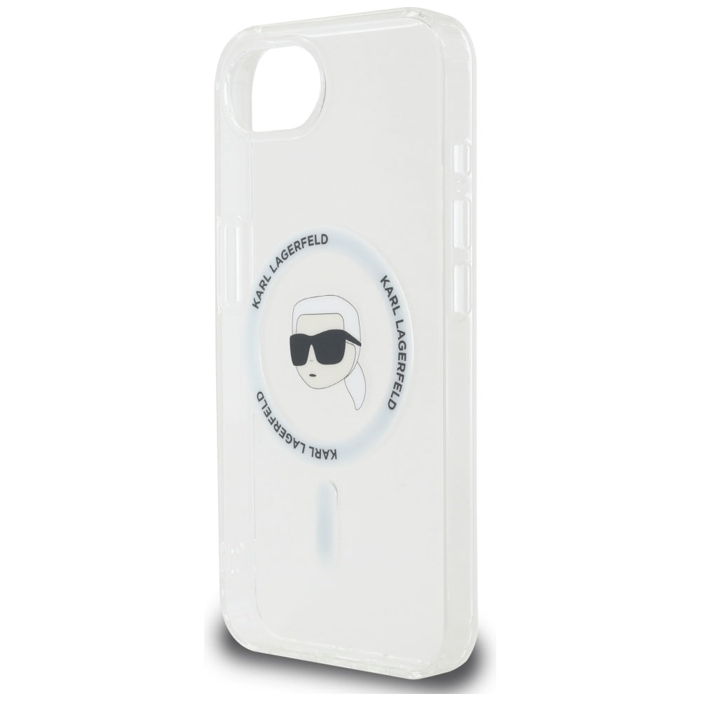 Karl Lagerfeld - IML MagSafe (KLHMPSE4HLSKIH) - iPhone 16e / iPhone 17e - White Karl`s Head