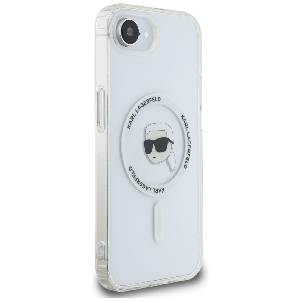 Karl Lagerfeld - IML MagSafe (KLHMPSE4HLSKIH) - iPhone 16e / iPhone 17e - White Karl`s Head