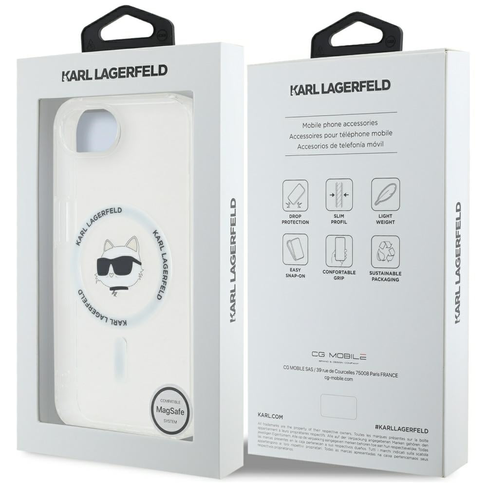 Karl Lagerfeld - IML MagSafe (KLHMPSE4HLSCHH) - iPhone 16e / iPhone 17e - White Choupette`s Head