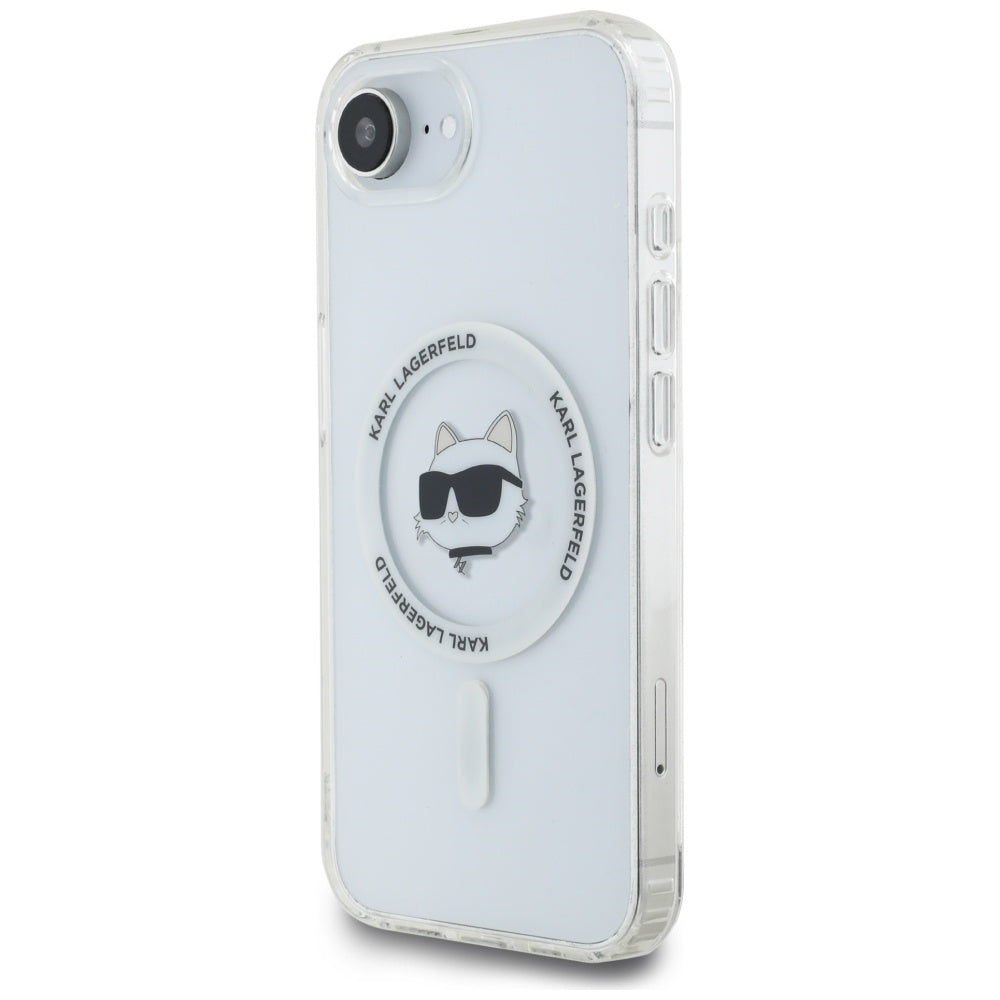 Karl Lagerfeld - IML MagSafe (KLHMPSE4HLSCHH) - iPhone 16e / iPhone 17e - White Choupette`s Head