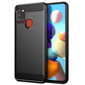 Techsuit - Carbon Silicone - Samsung Galaxy A21s - Black