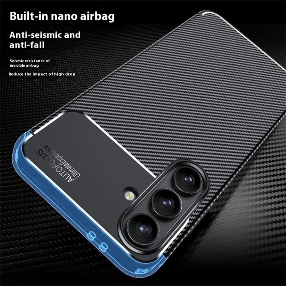 Techsuit - CarbonFiber - Samsung Galaxy S24 FE - Black