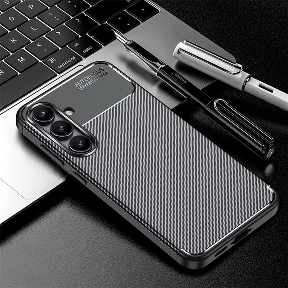 Techsuit - CarbonFiber - Samsung Galaxy S24 FE - Black