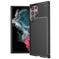 Techsuit - CarbonFiber - Samsung Galaxy S22 Ultra 5G - Black