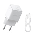 Incarcator Baseus (P10111602213-01), USB-C, PD 20W, 1m, Alb