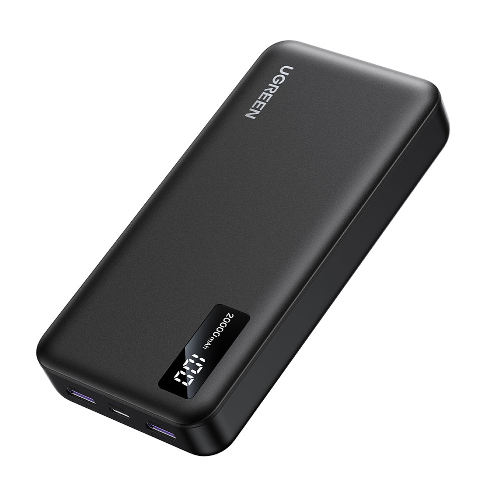 Ugreen - Power Bank PB312 (25683) - Fast Charging, Digital Display, 20000mAh, 2x USB, 2x Type-C, PD3.0, 5V/3A - Black