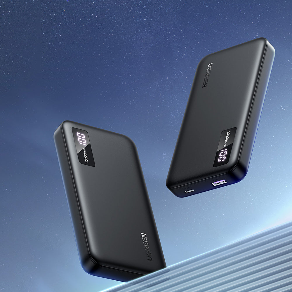 Ugreen - Power Bank PB311 (25742) - Fast Charging, LED Display, 10000mAh, USB, Type-C, PD3.0, 20W, 5V/3A - Black
