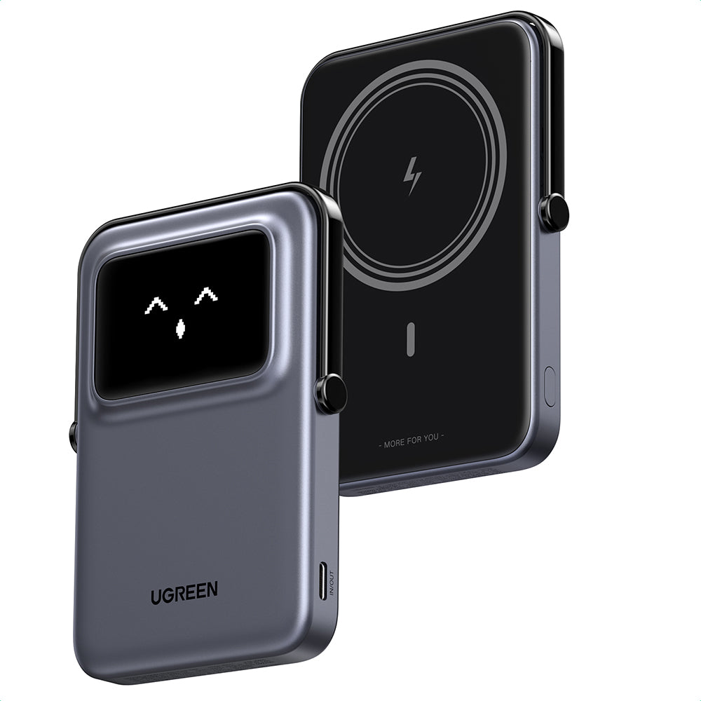 Ugreen - Power Bank PB571 (35605B) - with Digital Display, Fast Charge, Magnetic, Wireless, 5000mAh, USB-C, 18W, 5V/3A -