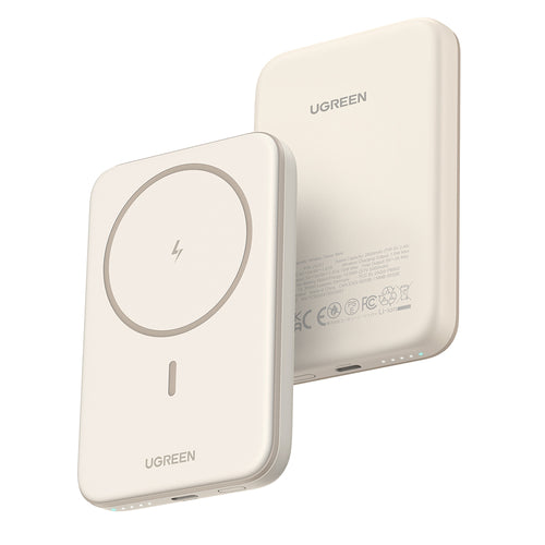 Ugreen - Power Bank PB560 (25207) - Fast Charge, Wireless, Magnetic, 5000mAh, USB-C, 15W, 5V/3A, with Type-C Cable - Bei