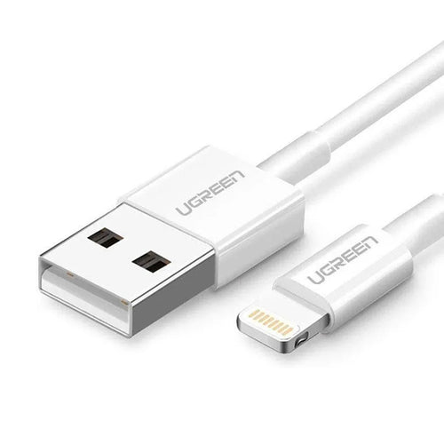 Ugreen - Data Cable US155 (20730) - for iPhone, iPad, iPod, USB to Lightning, 5V/2.4A, 480Mbps, MFi Ceritified, 2m - Whi