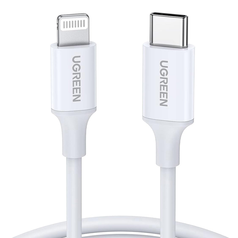 Ugreen - Data Cable US171 (10493) - for iPhone, iPad, Fast Charge, USB-C to Lightning, 3A, 480Mbps, MFI Certified, 1m - 