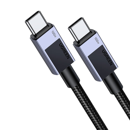 Ugreen Cablu Ugreen L512 (35985), USB-C to Type-C, Fast Charging, PD100W, 5A, 480Mbps, 0.5m, Gri Spatial – imagine 2