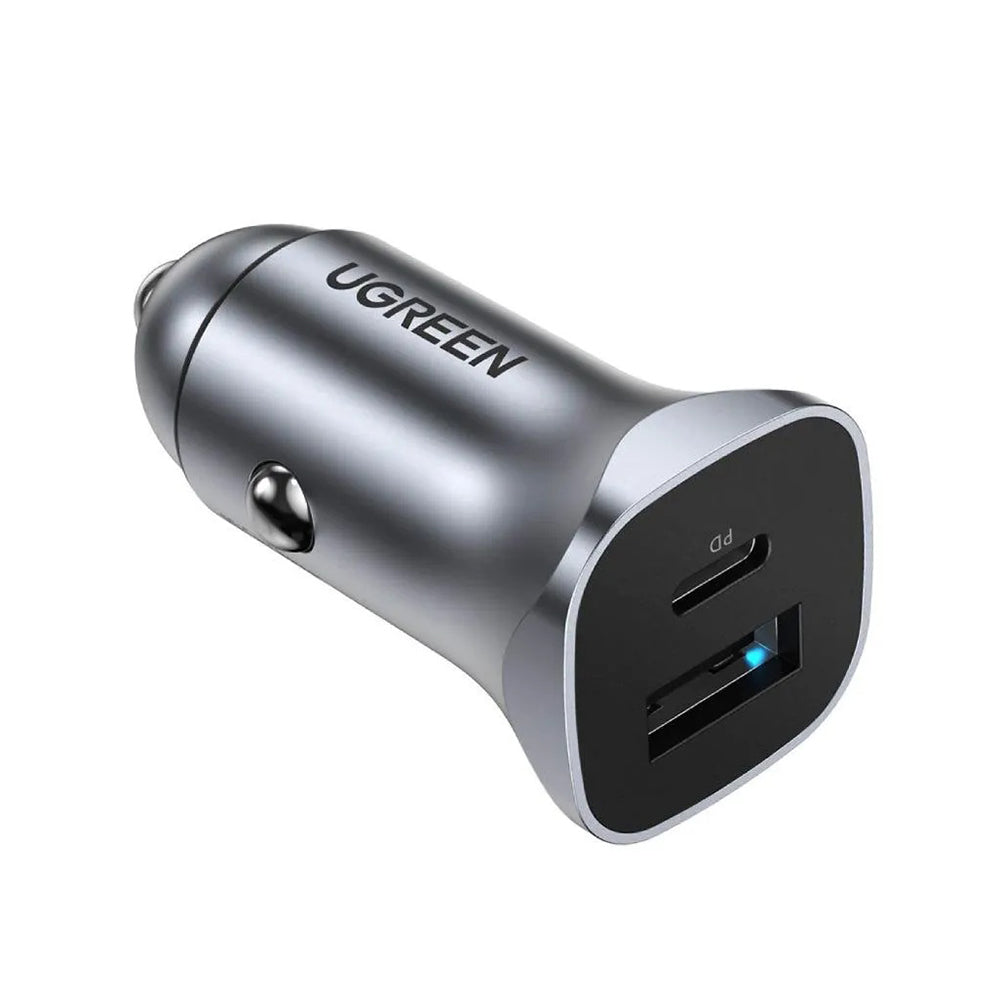 Ugreen - Car Charger CD130 (40858) - Fast Charge, Type-C, USB, 30W, 5V/3A, PD3.0 - Black
