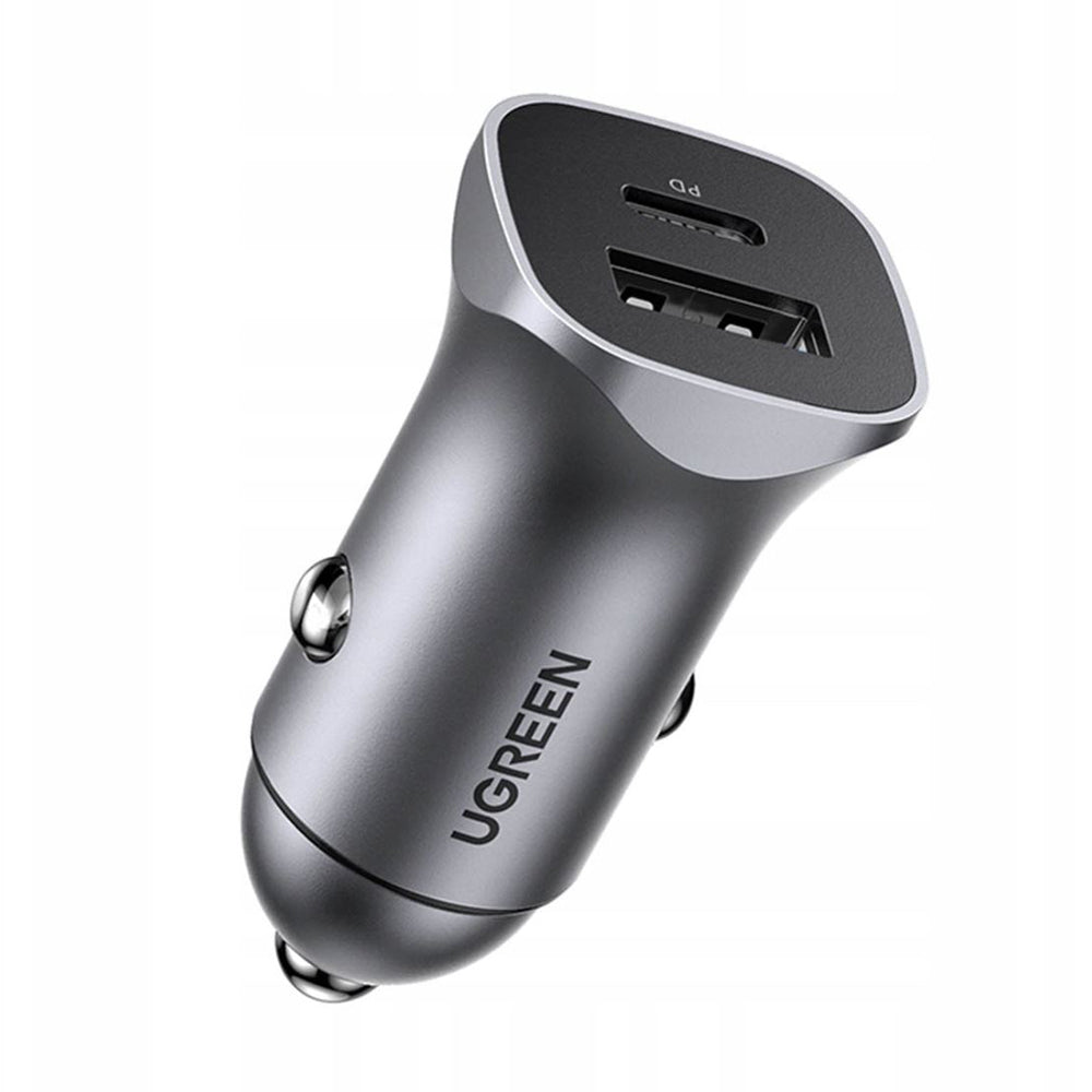 Ugreen - Car Charger CD130 (40858) - Fast Charge, Type-C, USB, 30W, 5V/3A, PD3.0 - Black