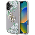 Husa pentru iPhone 16 - Guess Hardcase 4G Grained Roses Big Logo (GUHCP16SPGROP4MU) - Purple