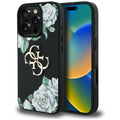 Husa pentru iPhone 16 Pro Max - Guess Hardcase 4G Grained Roses Big Logo (GUHCP16XPGROP4MK) - Black