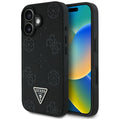 Guess - Peony Grained Hot Stamp Triangle MagSafe (GUHMP16SPGBTMK) - iPhone 16 - Black