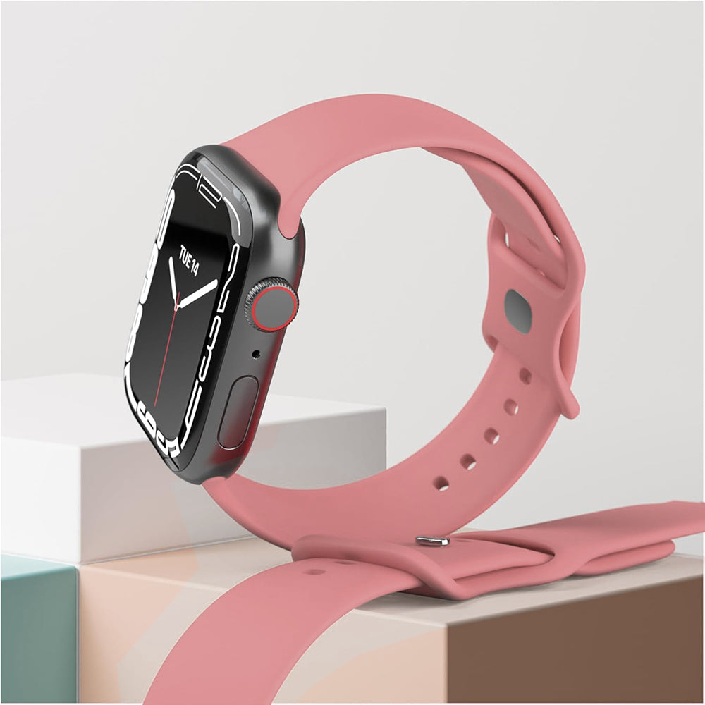 Techsuit - Watchband (W031) - Apple Watch 1/2/3/4/5/6/7/8/9/10/11/SE/SE 2/SE 3 (38/40/41/42mm) - Pink