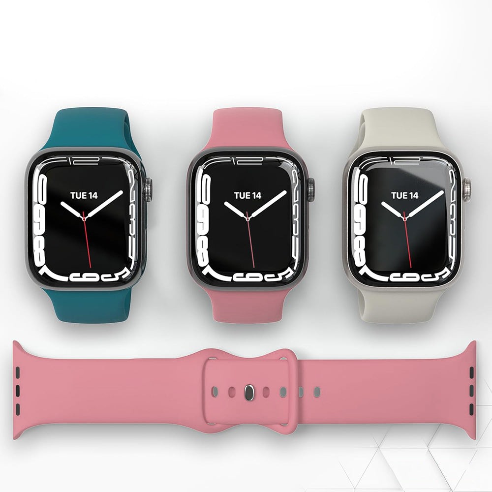 Techsuit - Watchband (W031) - Apple Watch 1/2/3/4/5/6/7/8/9/10/11/SE/SE 2/SE 3 (38/40/41/42mm) - Pink
