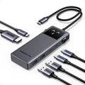 Ugreen - Docking Station Uno 6in1 CM888 (35998) - LED Display, 2x USB, 2x Type-C, HDMI, 10Gb/s, 4K, 100W, SD/TF Slot - B
