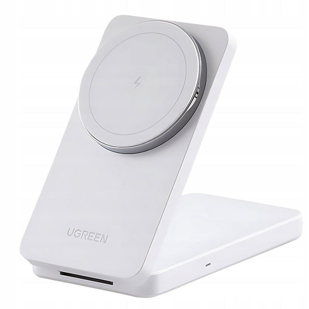 Ugreen - Wireless Charger W528 (45055) - 2in1, for iPhone, AirPods, MagSafe, USB-C, Foldable, 20W, 3A, Qi2- White