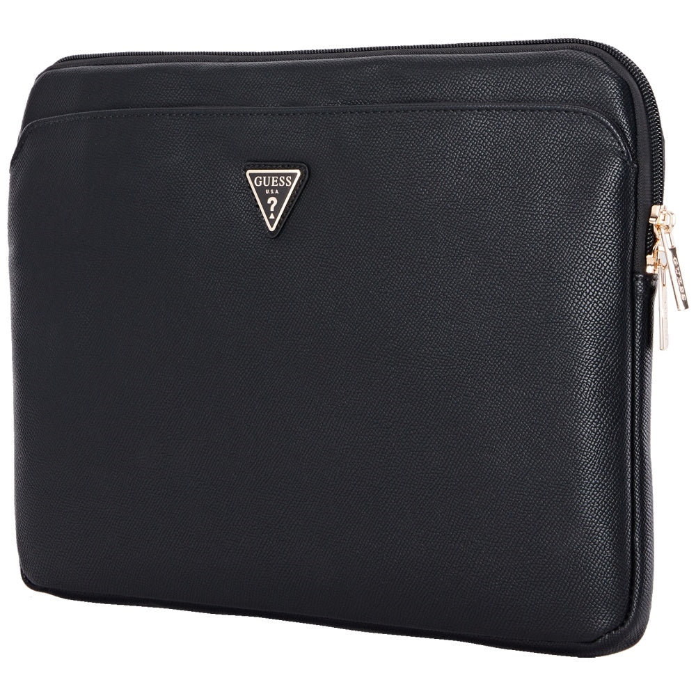 Guess - Computer Sleeve Grained Triangle Logo (GUCS14ZPGTSPSK) - for Laptop, Tablet 14", Zipper, Pocket, Eco-Leather - B