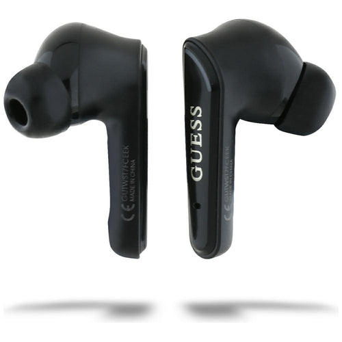 Guess - Wireless Earbuds Flat Classic Logo Electroplated (GUTWST7FCEEK) - Bluetooth 5.4, TWS, Microphone, 300mAh - Black