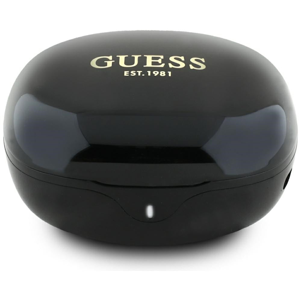Guess - Wireless Earbuds Flat Classic Logo Electroplated (GUTWST7FCEEK) - Bluetooth 5.4, TWS, Microphone, 300mAh - Black