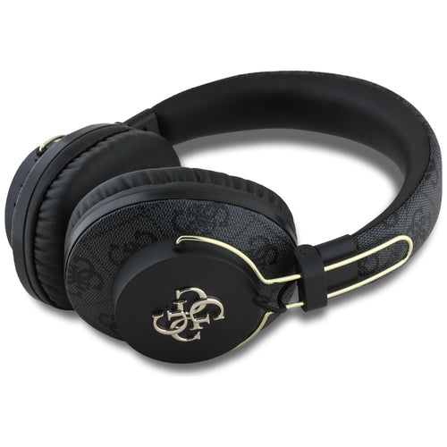 Guess - Wireless Headphones 4G Metal Logo (GUBHS72P4FC4MK) - Bluetooth 5.3, ENC, USB-C, Eco-Leather, On-ear, 300mAh - Bl