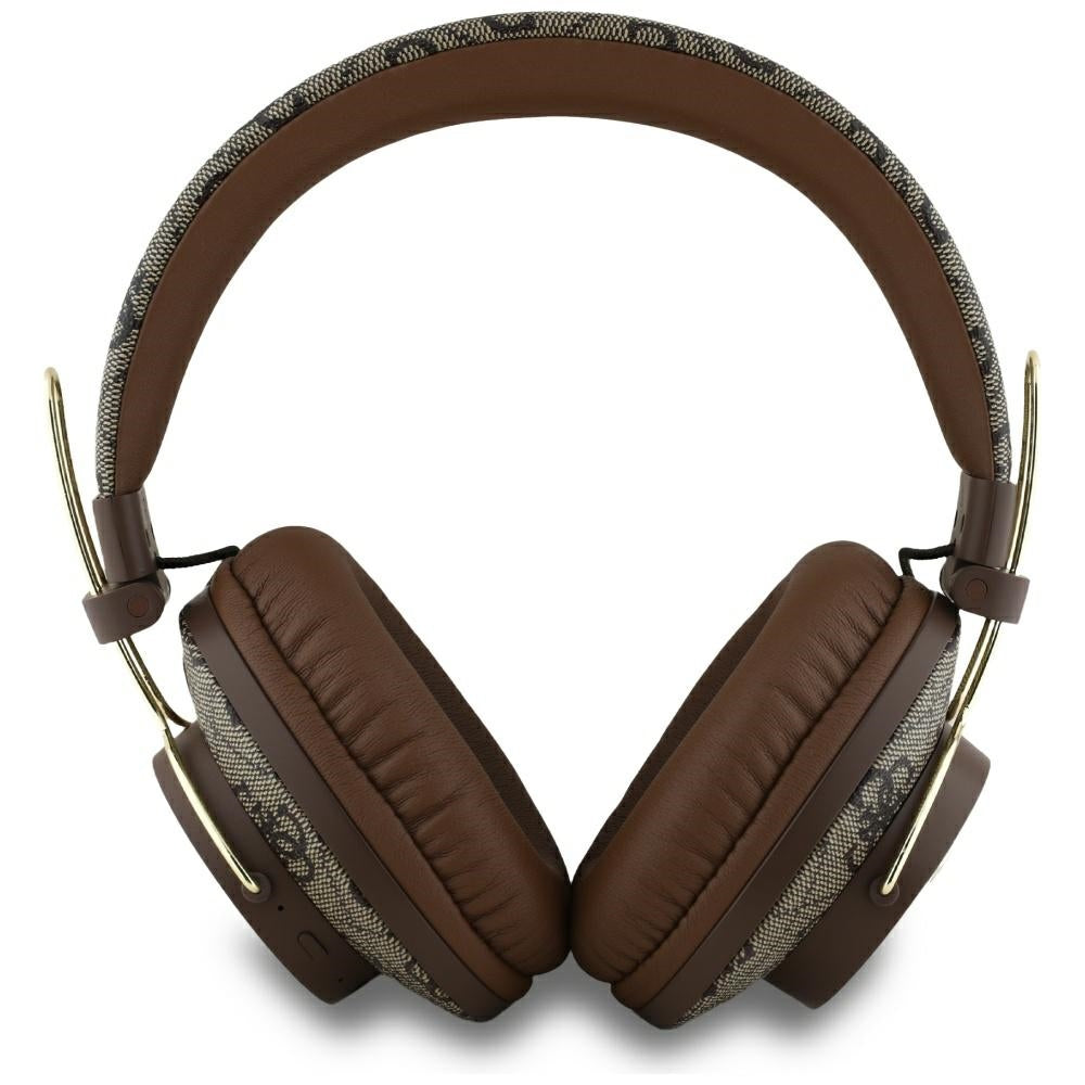 Guess - Wireless Headphones 4G Metal Logo (GUBHS72P4FC4MW) - Bluetooth 5.3, ENC, USB-C, Eco-Leather, On-ear, 300mAh - Br
