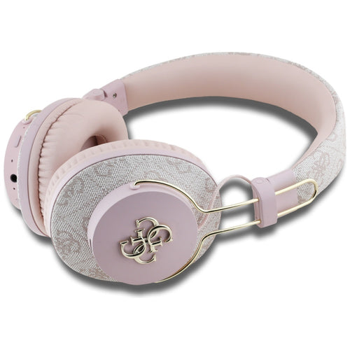 Guess - Wireless Headphones 4G Metal Logo (GUBHS72P4FC4MP) - Bluetooth 5.3, ENC, USB-C, Eco-Leather, On-ear, 300mAh - Pi