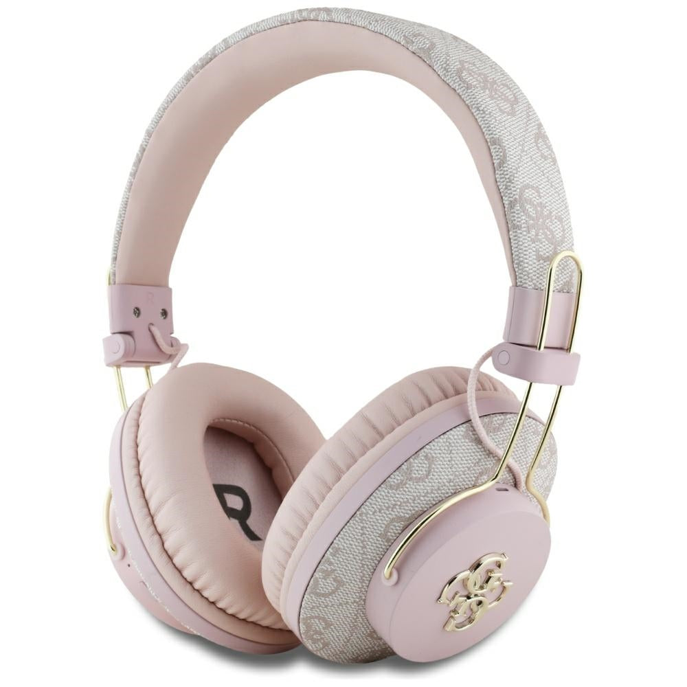 Guess - Wireless Headphones 4G Metal Logo (GUBHS72P4FC4MP) - Bluetooth 5.3, ENC, USB-C, Eco-Leather, On-ear, 300mAh - Pi